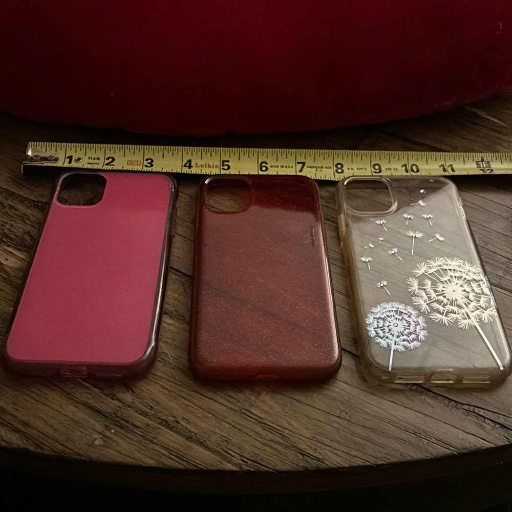 iPhone cases, clear, red sparkle, pink n purple